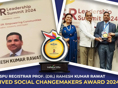 SPU Registrar Prof. (Dr.) Ramesh Kumar Rawat Received Social Changemakers Award 2024