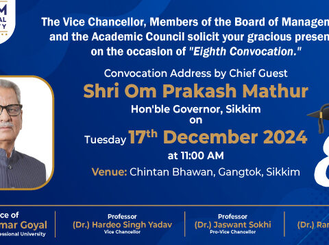 8th Convocation Ceremony of Sikkim Professional University on 17th  December