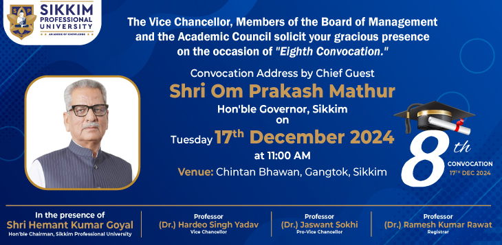 8th Convocation Ceremony of Sikkim Professional University